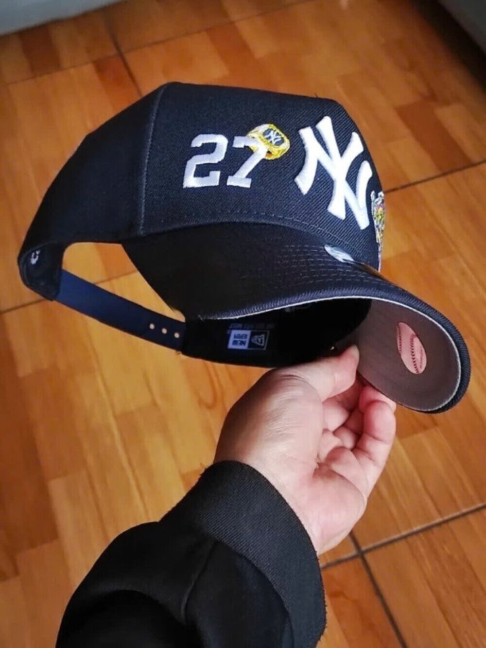 New Era New York Yankees 27x World Series Champions Snapback Hat Black MLB Cap